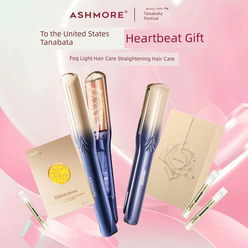 

ASHMORE Fog Light Straight Plywood Automatic for Curling Or Straightening Red Light Hair Curler Gift [Mist Blue]