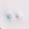 SW18 16mm Cute Creativity Cake Beads Illusion Flower Colored Round Bead Handmade Beaded Mobile Phone Chain Material Bracelet