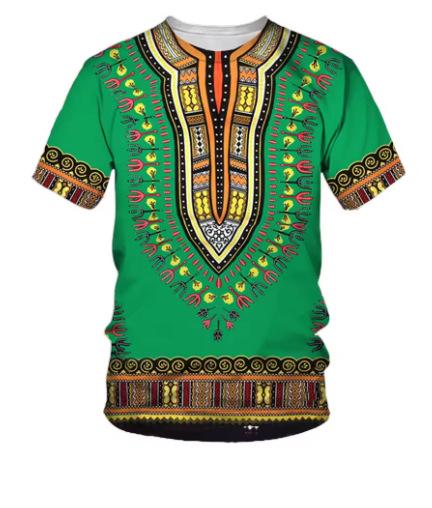 Sommer Afrikanische Dashiki T-Shirts Vintage 3D Druck Damen Herren Rundhals Kurzarm T-Shirt Tees Harajuku Y2K Top Unisex Kleidung