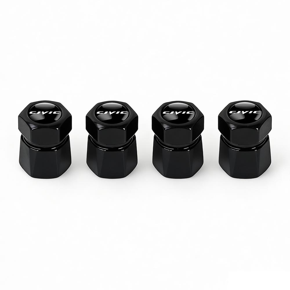Car Accessories 4Pc Metal Alloy Wheel Tire Valve Caps Stem Case For Honda Civic FIT Accord Prelude CRV 5th City CRZ CRX Jazz HRV