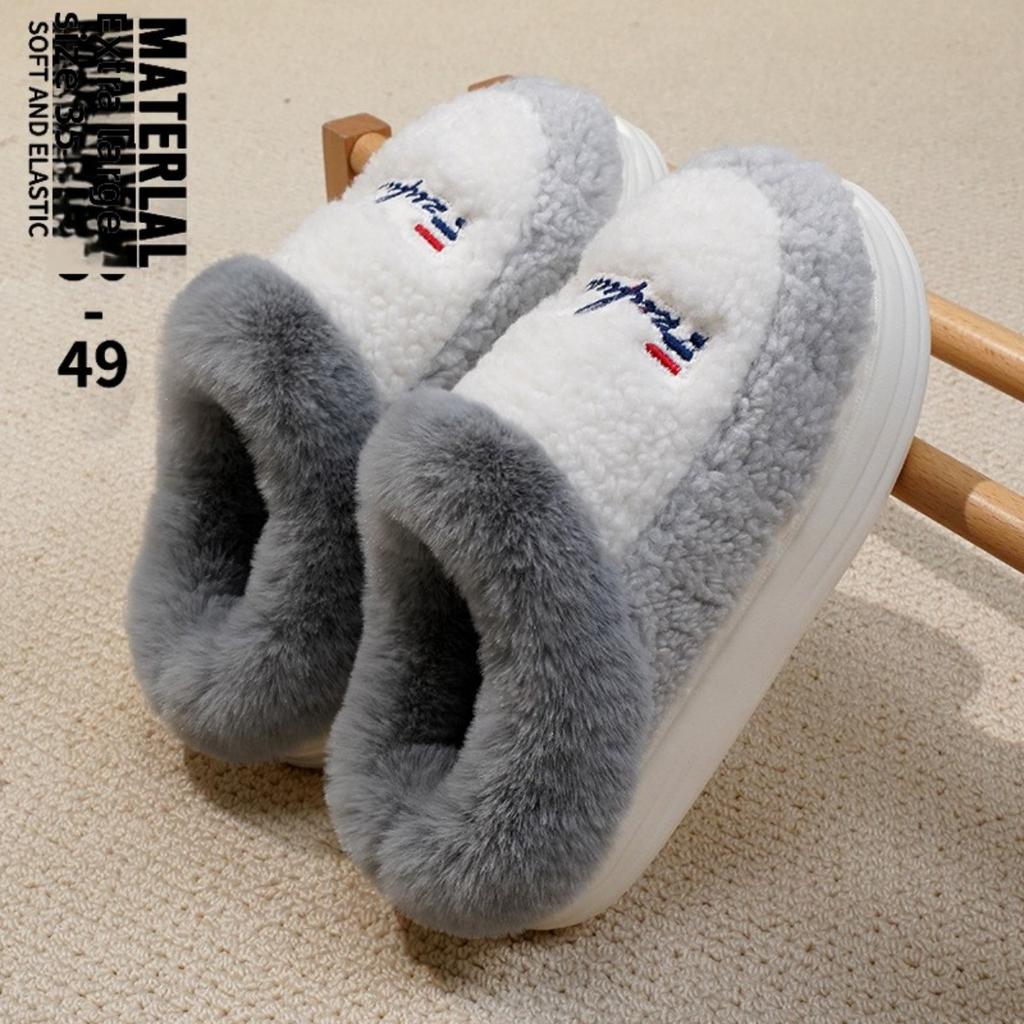 Cotton Mens Bag Slippers And Winter Plus Size Couple Indoor Living Students Wear Warm Plush Slippers For Women