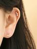 Minimalpiercing 14K Triple Cubic Curve Piercing Earrings