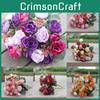 Vibrant 21 Heads Artificial Silk Flowers Rose Bunch Bouquet For Timeless Wedding Arrangements