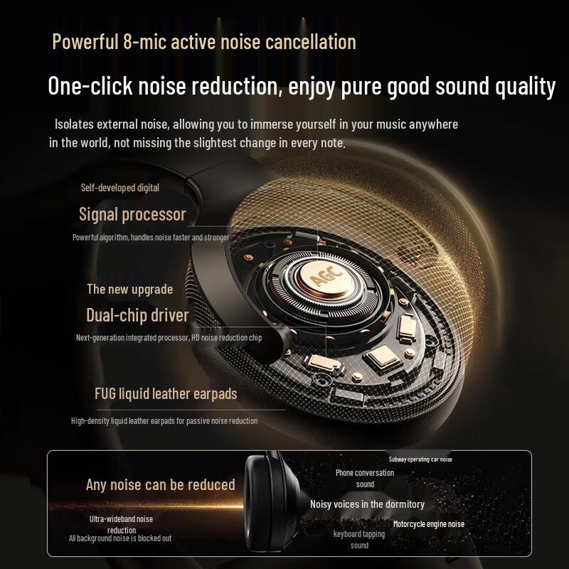 Viken XM Series 2025 Active Noise Cancelling Over-Ear Bluetooth Headphones