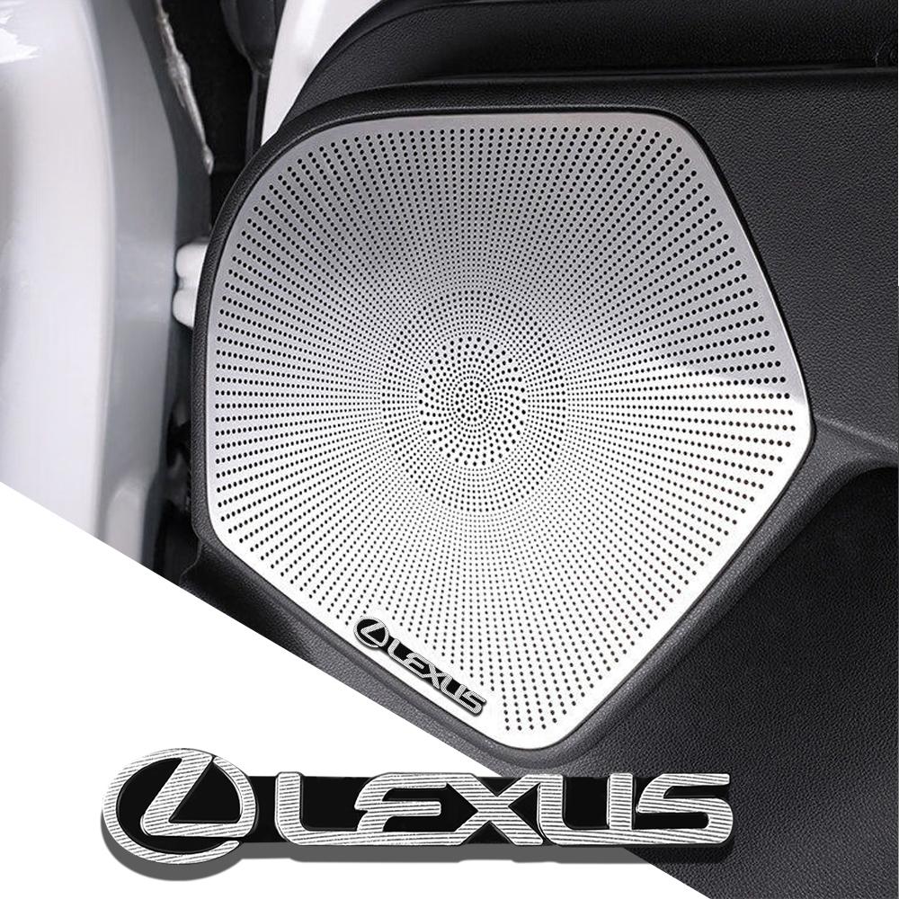 crwxnp1 2/4Pcs Car Audio Sound Speakers Stickers Decals Interior Accessories For Lexus LS LC IS350 ES300h ES300 IS250 IS220d GS350 NX300