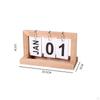 Desk Calendar Desktop Artwork Vintage Standing Decoration ,Flip Wooden
