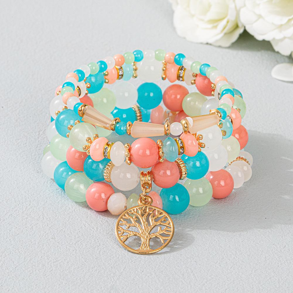 JYL TS Bracelet Butterfly  Creative Design Enhances Transformation & Joy light mix коралл розовый