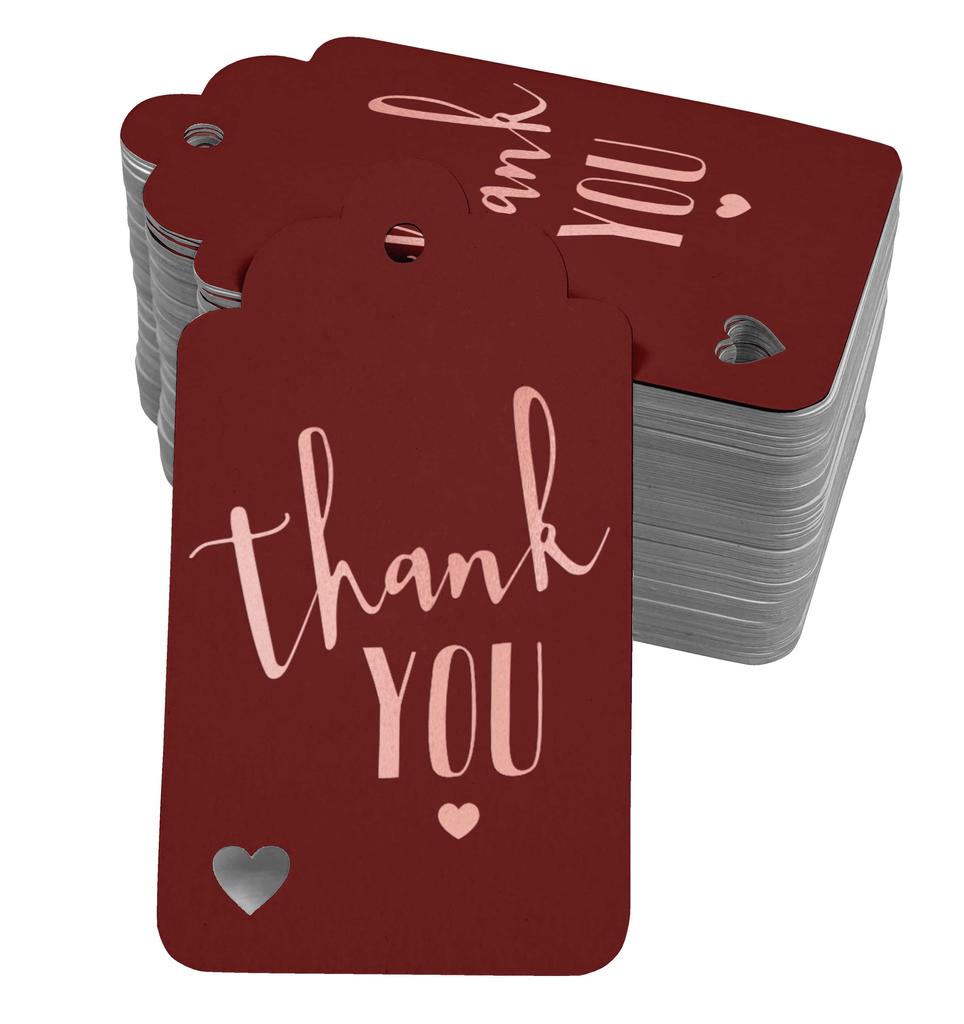 Inkdotpot ThankYou Bridal Shower-Baby Shower-Retirement-Wedding-Birthday Bottle Tag Real Gold Foil Favor Hang Tags Pack Of