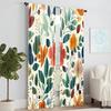 2 Pcs   Versatile Polyester Transparent Curtains for Home Decoration Boho Retro Leaf for Use In Bedrooms and Living Rooms