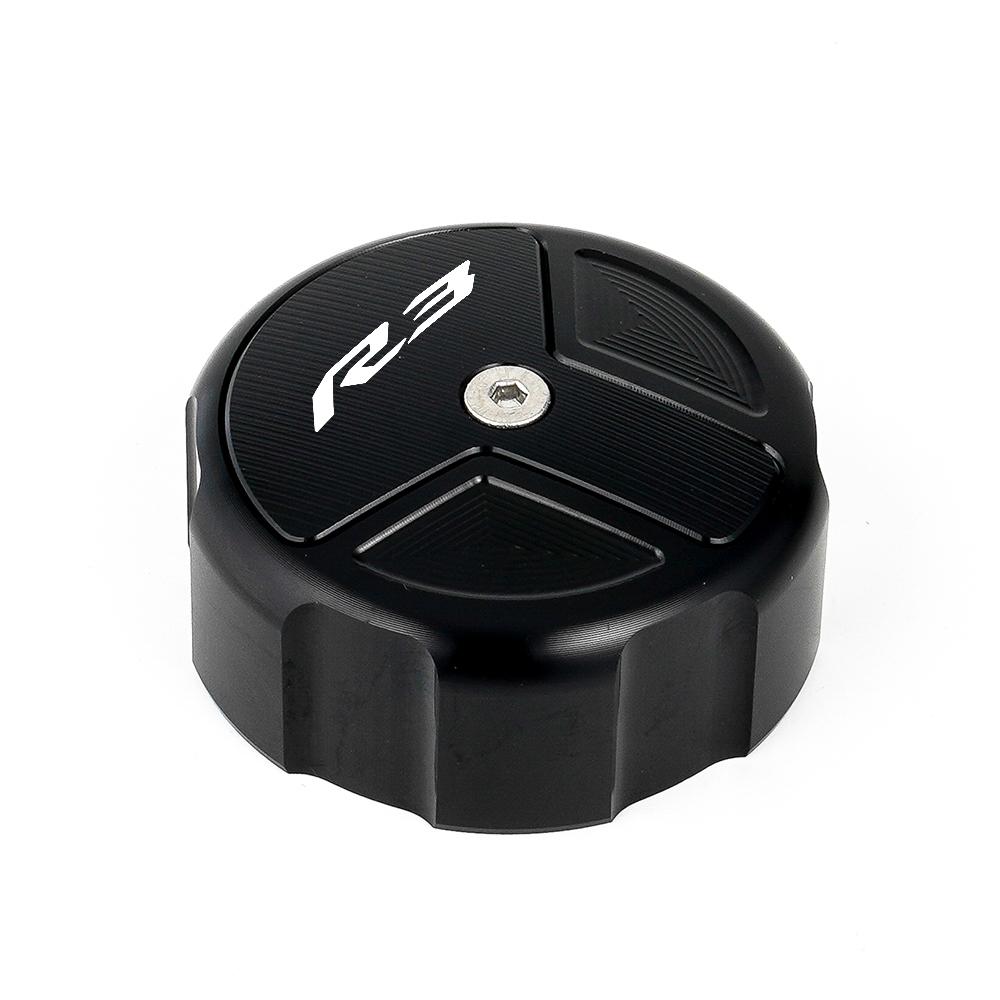 Logo:R3 Motocykl CNC hliníkový kryt nádržky zadní brzdové kapaliny pro YAMAHA YZF R3 YZFR3