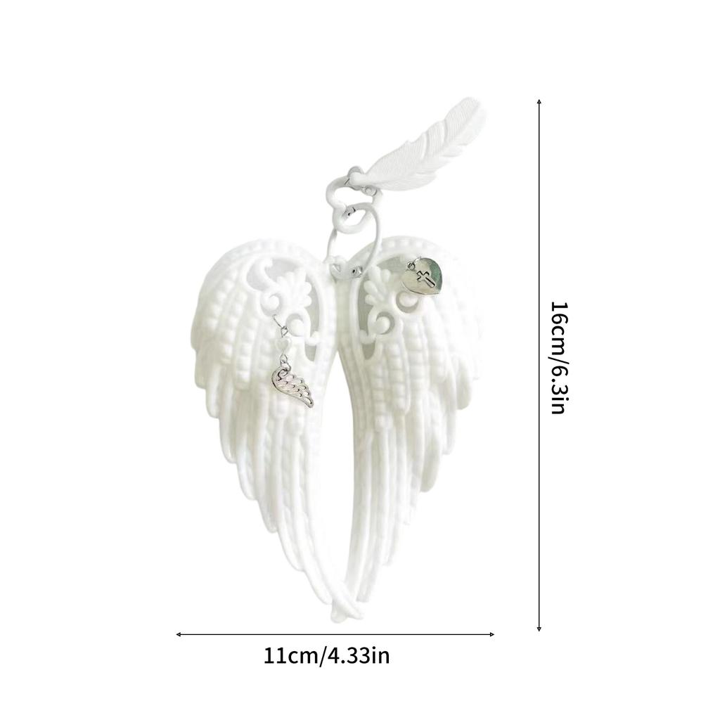 Stylish Winged Cross Keychain Pendant Durable Plastic Alloy Backpack Charm For Men Women Unique Gift Idea