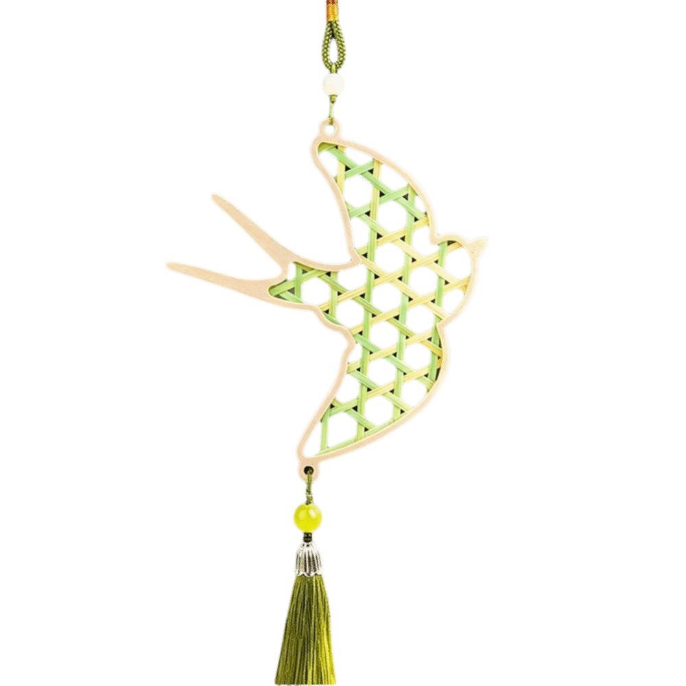 Zongzi Bamboo Pendant Material Kit Handmade Wind Chime Kit Courtyard Decor
