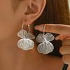 Retro Multi Layer Circle Pendant Earrings for Women Stainless Steel Twisted Hoop Earring Exquisite Design Fashion Jewelry Gifts