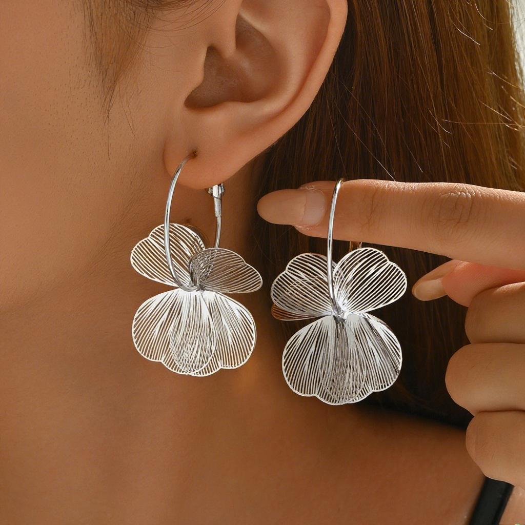 Retro Multi Layer Circle Pendant Earrings for Women Stainless Steel Twisted Hoop Earring Exquisite Design Fashion Jewelry Gifts