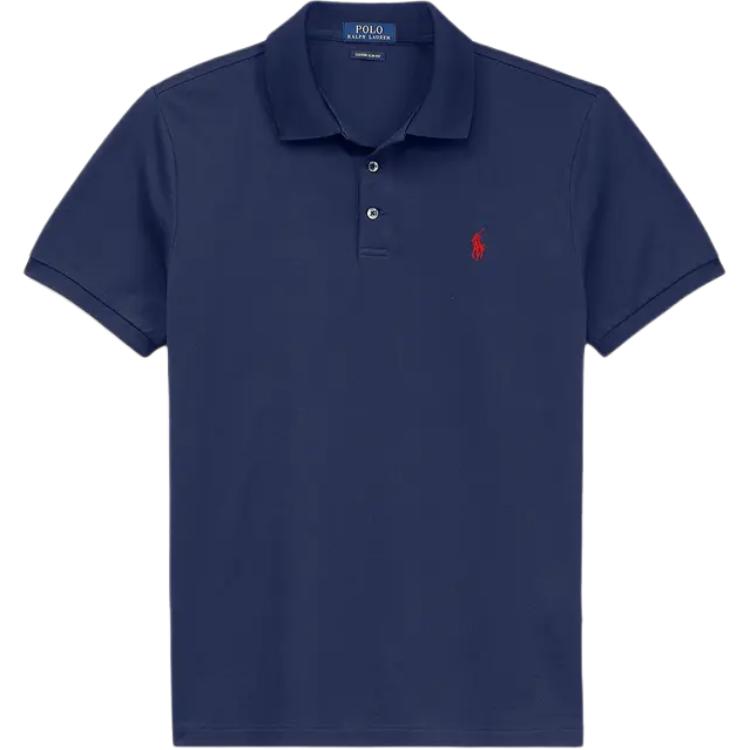 

Polo Ralph Lauren Однотонная приталенная мужская футболка-поло с коротким рукавом Топы Темно-синий 710601297004-410 XS