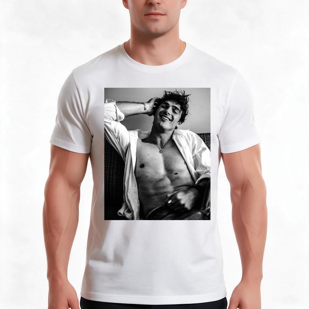 Jacob Elordi Model Tshirt Summer Casual Cotton Tee Oversized Streetwear Tops Vintage Graphic Print Loose Fit Short Sleeve