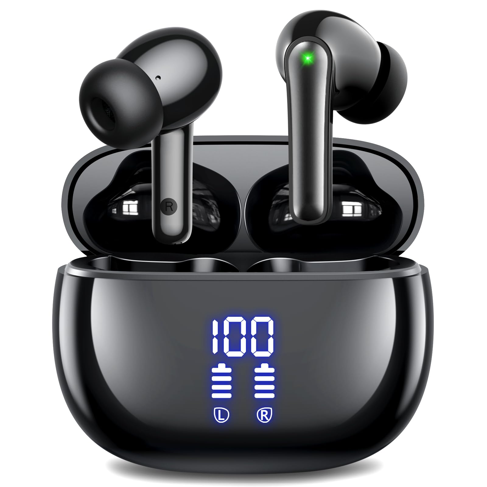 

Bluetooth Wireless Earbuds ENC Noise Bluetooth Auto Pairing with LED Up to 48 Hours of Touch IPX7 Perfect for and School [2025 Cancelling] 5.3