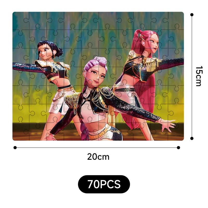 Kpop Łowcy Demonów 20*15Cm Puzzle Zabawki Rumi Mira Zoey Huntrix Wzór Postaci Gra Planszowa Dekoracja Domu Prezenty dla Dzieci