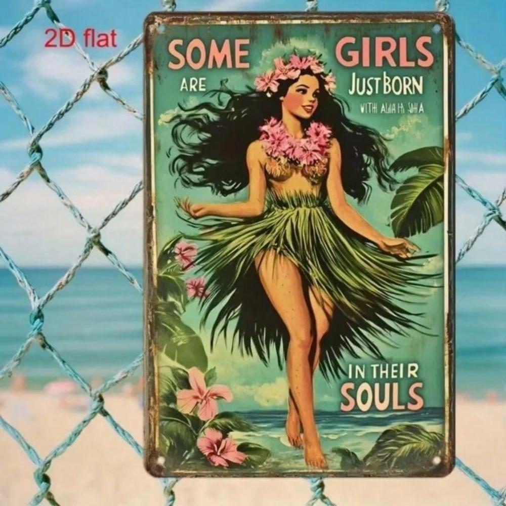 Retro Metal Tin Sign Art, Vintage Wall Decor for Living Room Garage 20x30cm