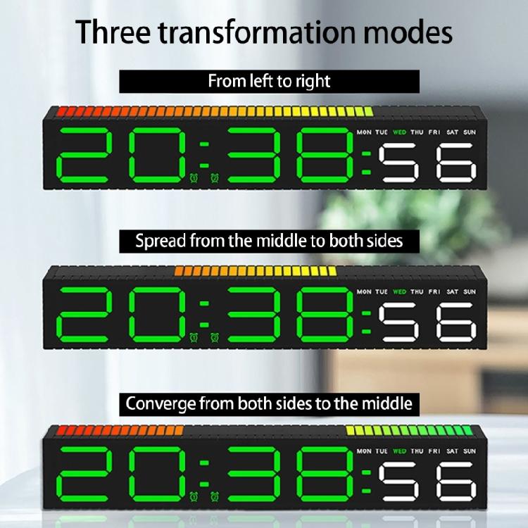 Elegant Bedside Clock With Large Led Screen Date Time 12/24 Display For Students Bedroom or Study