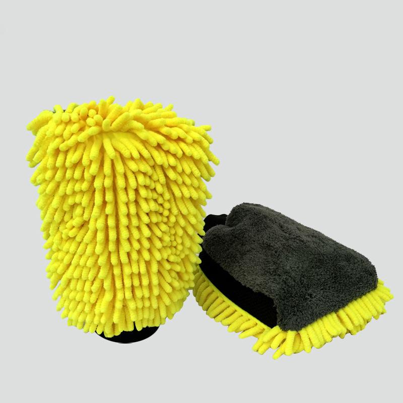 Waterproof Car Wash Gloves Microfiber Chenille Gloves Thick Car Cleaning Mitt Wax Detailing Brush Auto Care Double-faced Glove