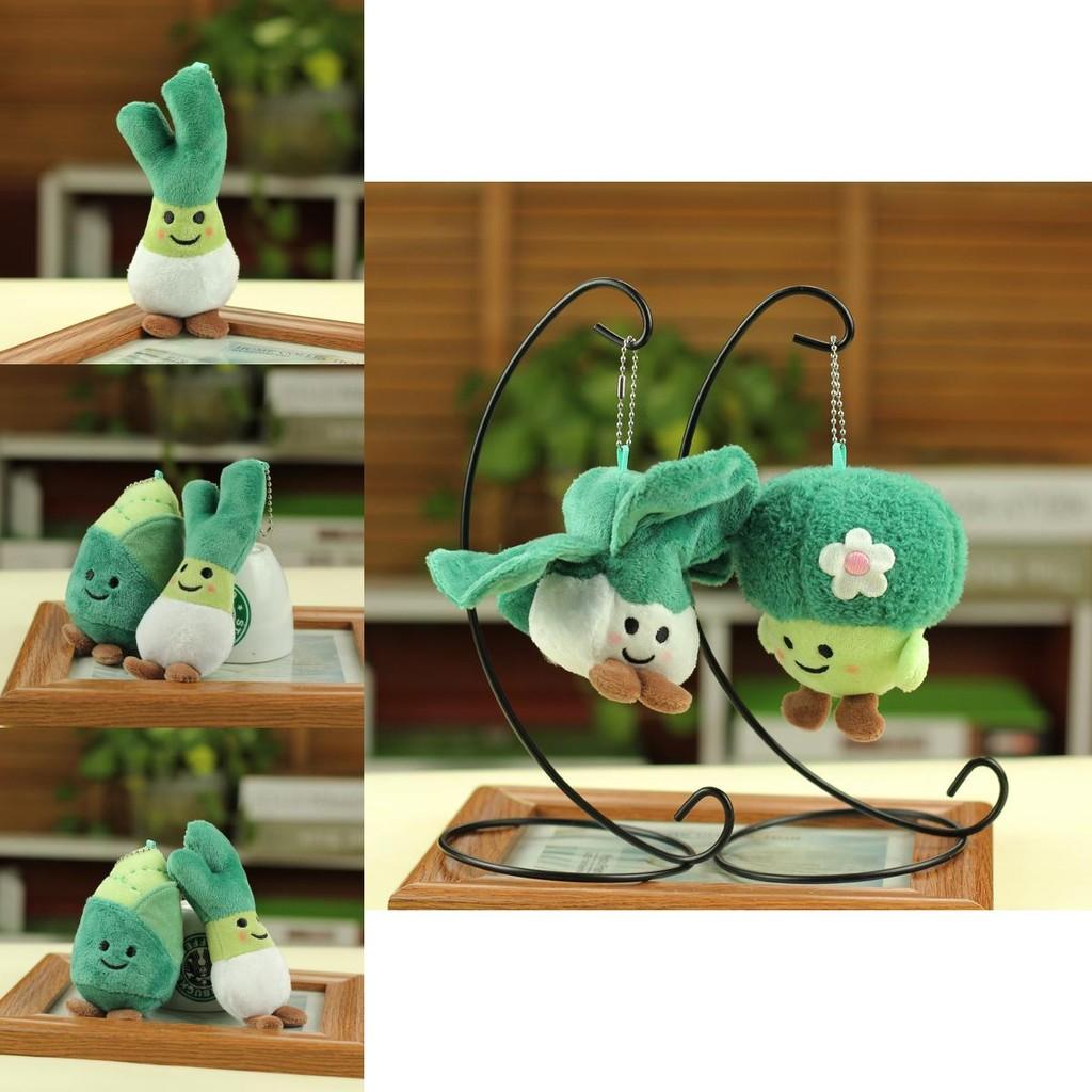 Adorable Vegetable And Fruit Plush Toys Broccoli Cabbage Corn Green Onion Realistic Stuffed Dolls