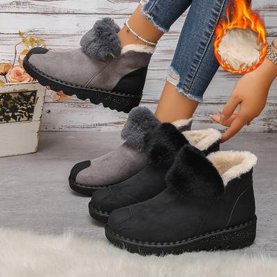 2025 neue Damenstiefel Fleece verdickte Schneestiefel Winter bequeme Kurzschaft warme Internet-Berühmtheitsstiefel Damen