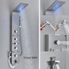 ALENARTWATER Bathroom Shower Panel LED Waterfall Shower Water Top Spray Temperature Display Faucet Back Massage with Water Tap