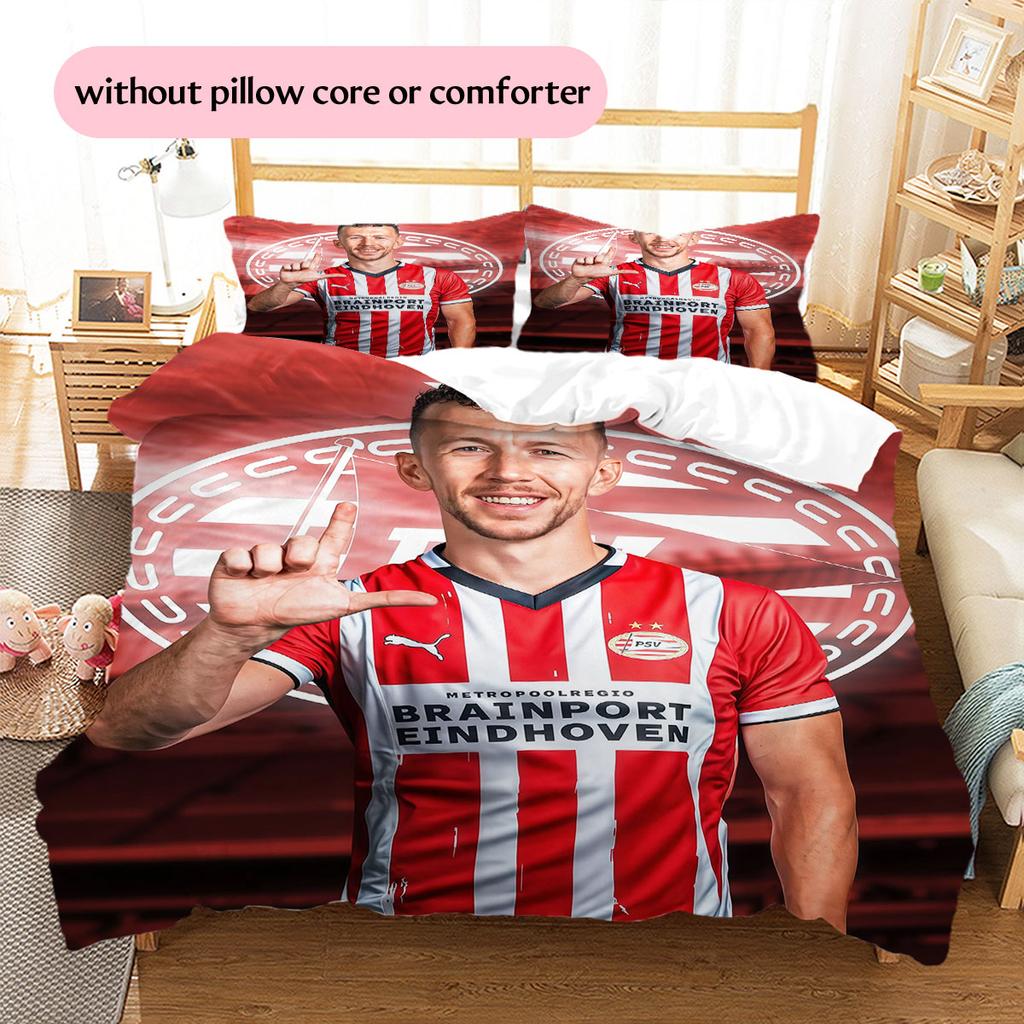 Ivan Perisic Pattern Bedding Home Decoration Birthday Gift ( 1 duvet cover + 2 pillowcase, without core),fan merchandise.