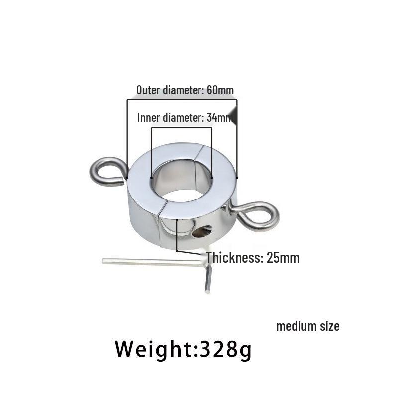 Metal Penis Weight & Scrotum Pendant for Men - Enhances Stamina & Firmness