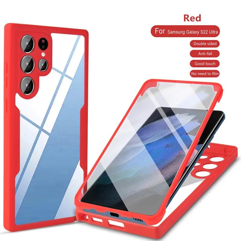 360 Fullt Dekkende Etui For Samsung S25 Ultra S23 Plus S21 S20 S25 Edge Funda For Samsung S24 Ultra S25 Skjermbeskytter Telefondeksel
