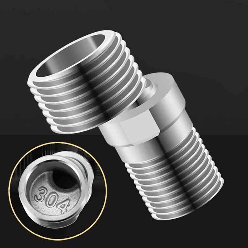 Steel Rotation Mixer Valves with 360 Degree Rotation Multiple Directional Shower Connector for Flexible Bathroom Use