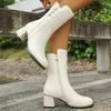 Fashion Mid-leg Boots Lightweight Soft Sole Women's High Top Non-Slip Wear-Resistant Autumn Winter High Heels Boots