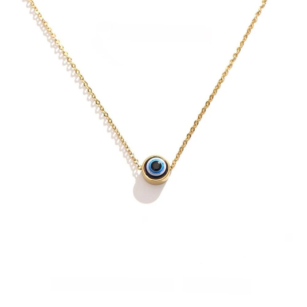 Retro Style Charm Demon Eye Necklace Minimalist Geometric Jewelry Wedding
