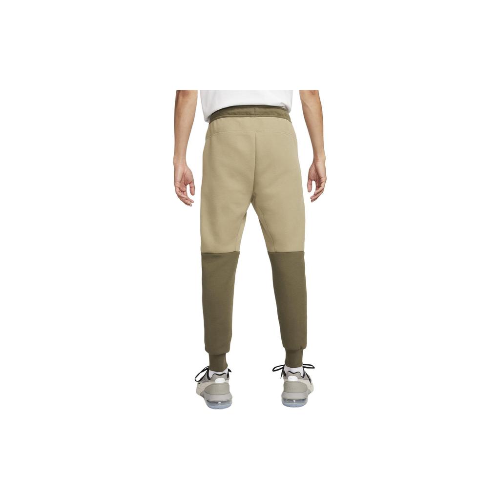 Nike Sportsklær Tech Fleece Color Block Snøring Casual Joggebukser Herre underdeler Oliven FB8003-276