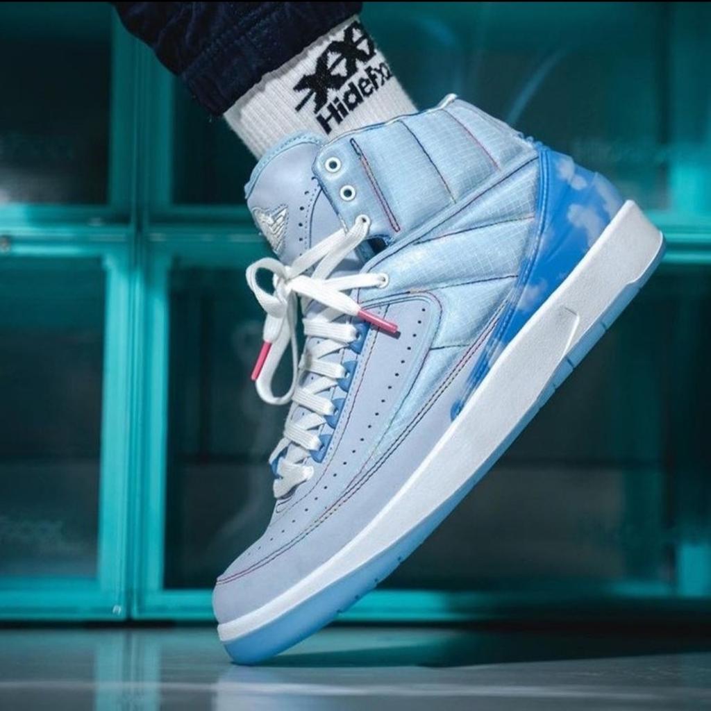 J. Balvin x Air Jordan 2 Retro SP PS Kinder Sneaker Blau Celestine-Blau Multicolor DQ7693-419