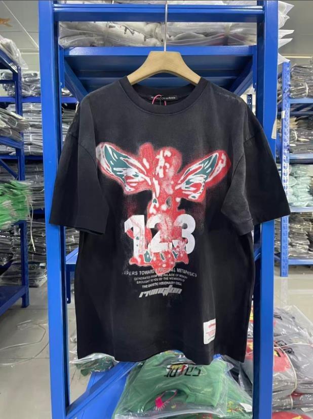 2026 New American Retro Washing Water Old Printing Loose and Versatile Trend Hip-hop Crew Neck Short-sleeved T-shirt for Men and Women