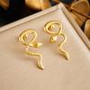 DIEYURO 316L Stainless Steel Love Pearl Round Square Fan Shaped Irregular Design Earrings Women New Trend Ear Jewelry Gift Party