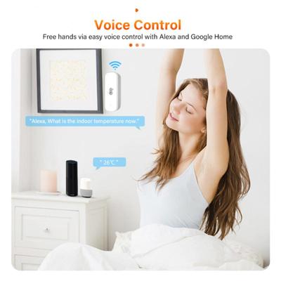 Capteur d'humidité et de température Tuya Smart ZigBee / WiFi Hygromètre Thermomètre d'intérieur Application SmartLife Via Alexa Google Assistant