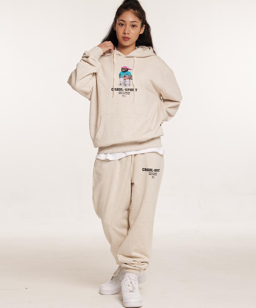 CREAM SODA LAB Crsdel Sports Jogger Pants Oatmeal