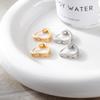 European & American Luxury Zirconia Heart Ear Cuffs: Fashionable, Simple, Versatile Earrings for Women.