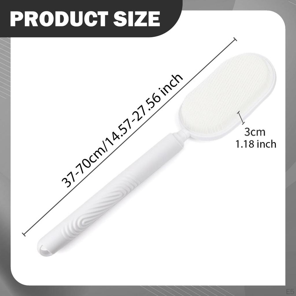 Bath Brush Shower 27" Extendable Comfort Double Sided Adjustable Anti Slip Compact Showering