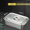304 Stainless Steel Perforated Deep Steam Tray with Lid, 32x22x15cm