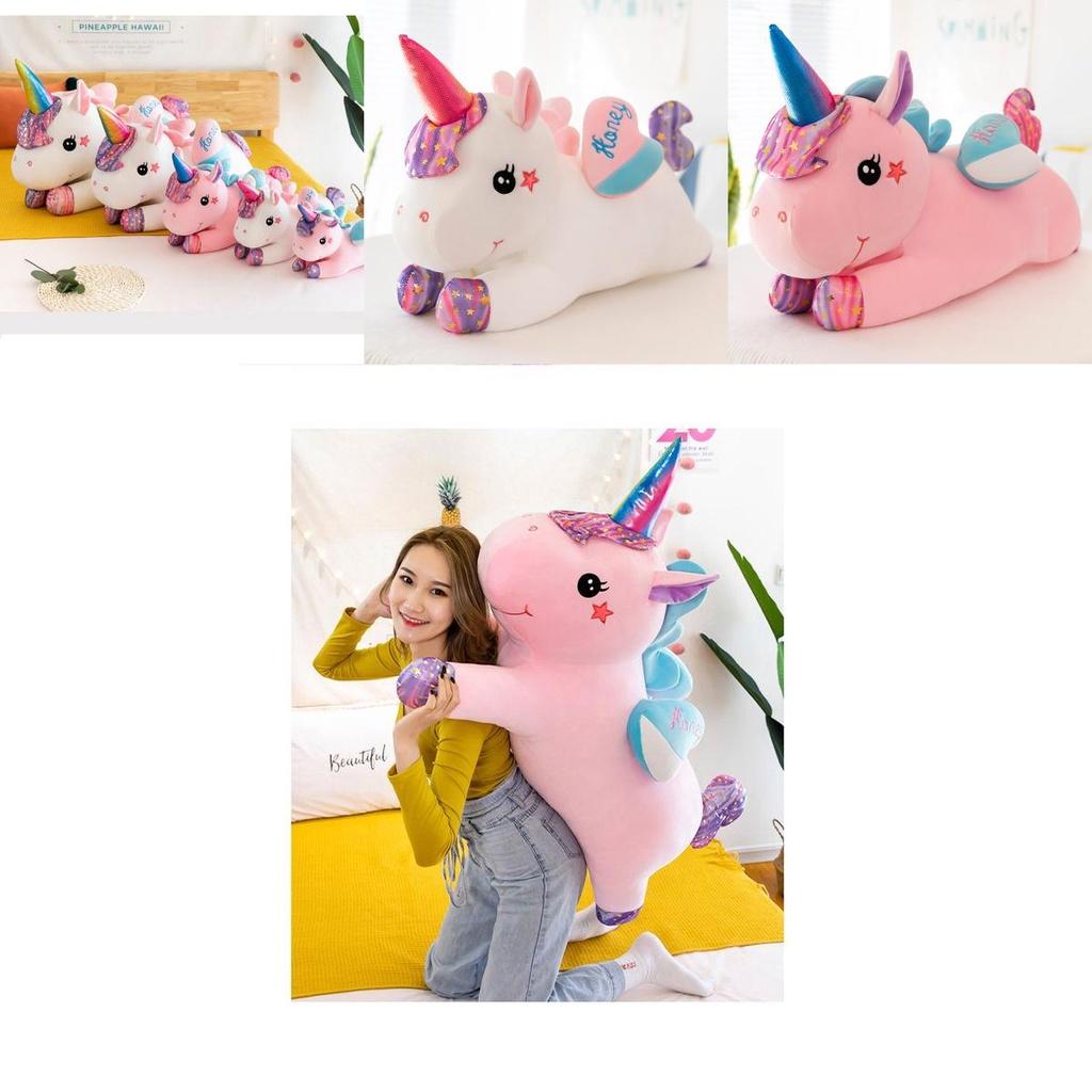 Luxuriously Soft Large Galaxy Unicorn Plush Toy Bed Pillow For Kids And Girls