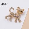 Cat Shaped Pin Rhinestone Shape Brooch Pin, Kitten Lapel Clip for Animal Accessory Women Girls, Sweater Cardigan Coat Suit Decoration Jewelry