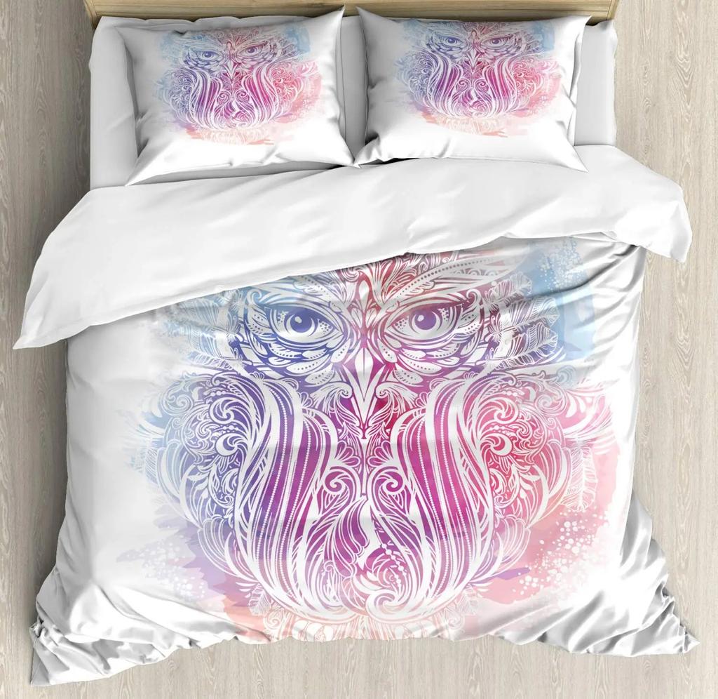 Owl Duvet Cover Bird Decor Bedding Collection Printed Comforter Cover For Boys Girls Children Teens Bedroom Decor With 2 Pillow Case