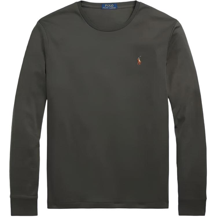 Polo Ralph Lauren FW22 Solid Slim Fit Crew Neck Long Sleeve T-Shirt Men Tops Green MNPOTSH16820268-300