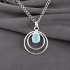 Aqua Chalcedony Pendant, 925 Solid Sterling Silver Jewelry, Gemstone Pendant, Gift For Her Handmade Dainty Jewelry