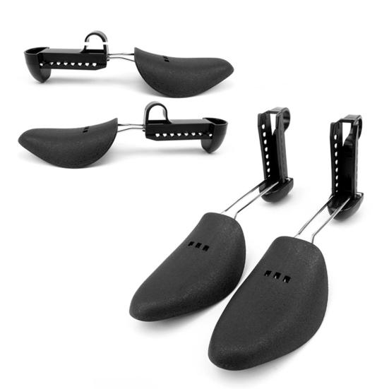 1 Pair Shoe Trees Adjustable Length Multi-holes Ultralight Matte Black Universal Anti-deformation Men Women Shoe Shape Supports Keepers