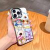 Cute Cartoon Art COCO-chanS Phone Case For iPhone17 16 15 14 13 12 Pro Max Grey Black Matte Laser Metallic Aurora Funda